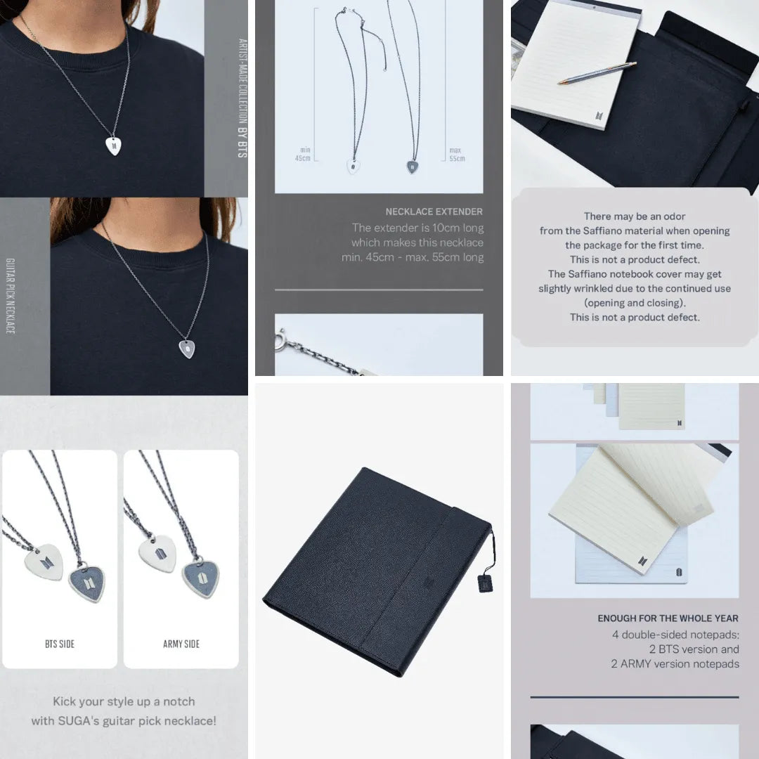 Buy Suga Black Note & Guitar Pick Necklace [BTS Artist-Made Buy Suga Black Note & Guitar Pick Necklace [BTS Artist-Made