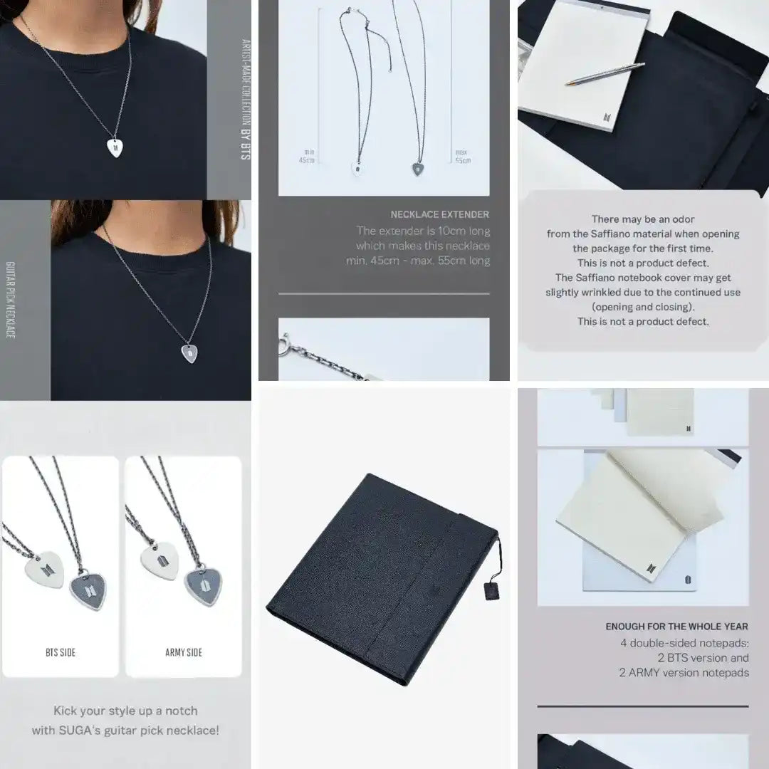 Suga Black Note & Guitar Pick Necklace [BTS Artist-Made Collection Suga Black Note & Guitar Pick Necklace [BTS Artist-Made Collection