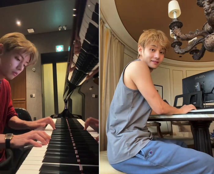 BTS's V Shares Bare-Faced, Bedhead Madrid Moments in 'Spring Greens Collection' Dump
