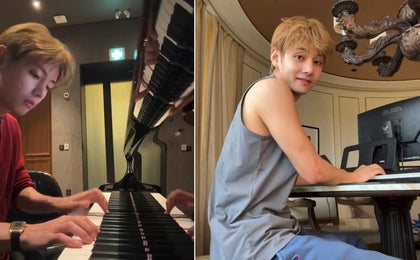 BTS's V Shares Bare-Faced, Bedhead Madrid Moments in 'Spring Greens Collection' Dump