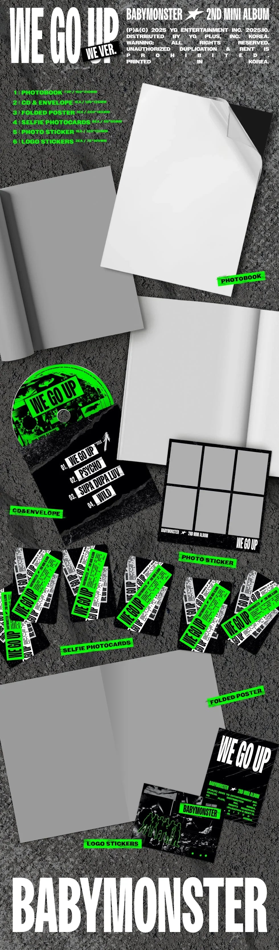 Buy Babymonster - [We Go Up] 2ND Mini Album | Oppa Store