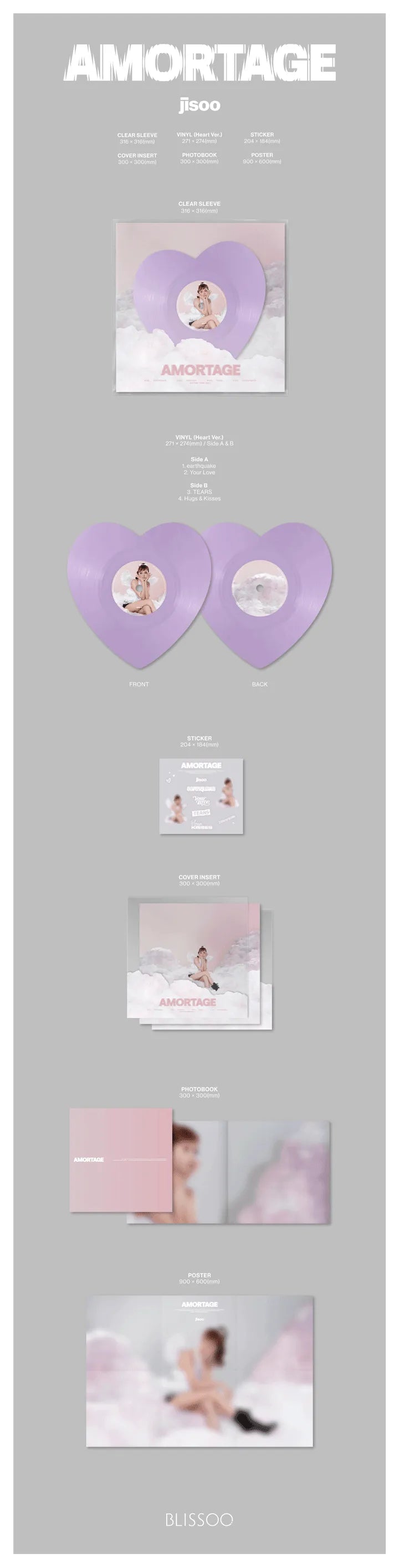 【新品未開封】BLACKPINK ジス AMORTAGE LP　Pink BLACKPINK JISOO MINI ALBUM AMORTAGE LP (PINK VER.) - Kpop USA