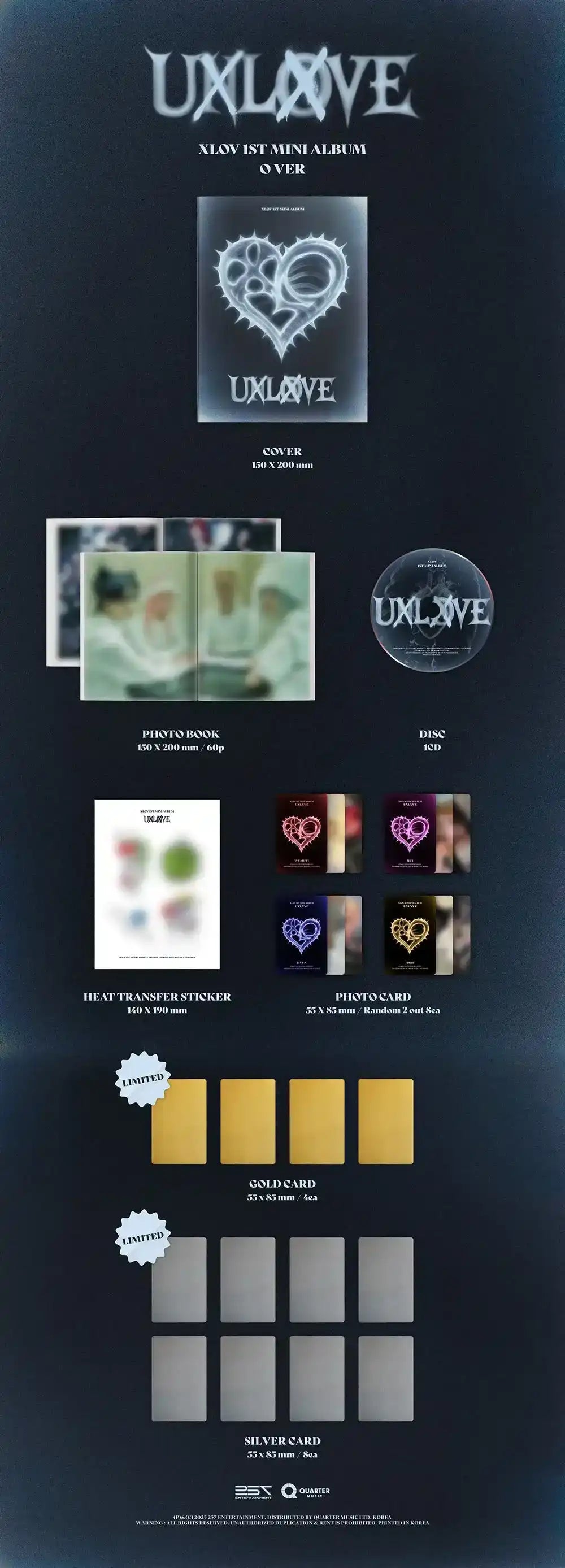 UXLXE XLOV Album [O Ver. (STANDARD Ver.)] Pre Order Benefits