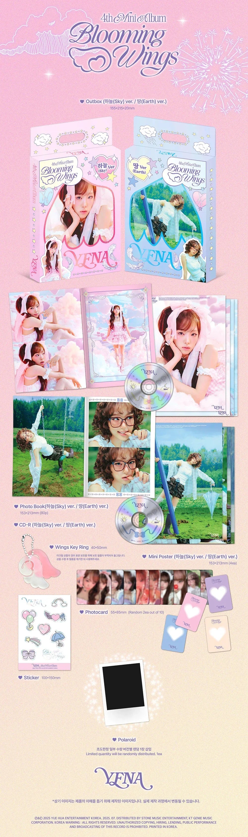 Buy Yena - Blooming Wings 4TH Mini Album Standard | Oppa Store