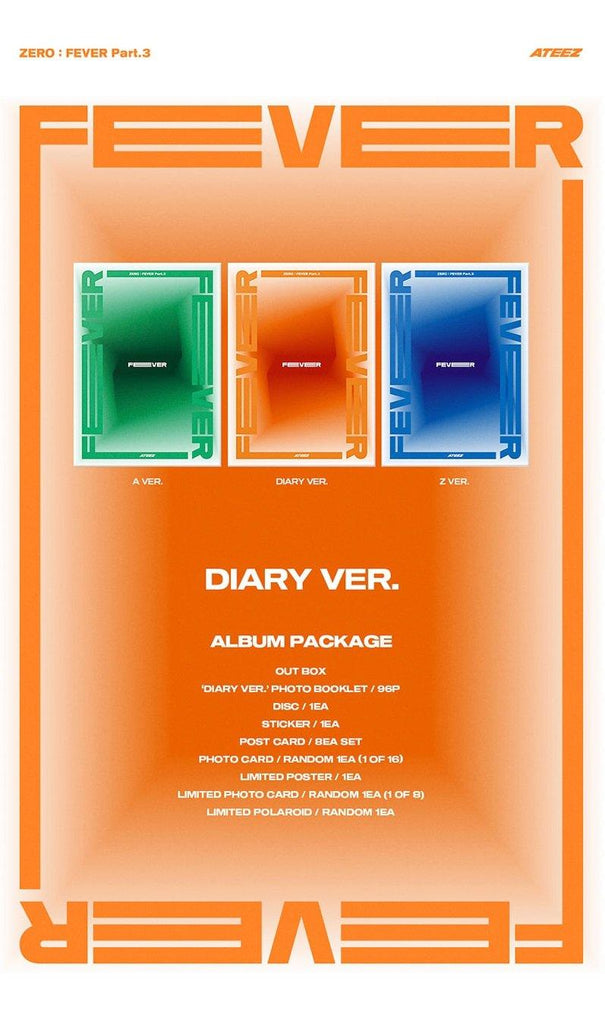 ATEEZ - Zero Fever Part.3 Album - Oppa Store