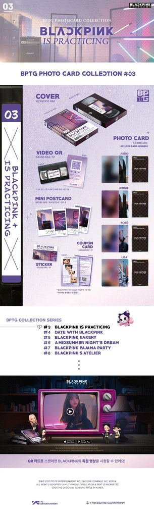 BLACKPINK : THE GAME Photocard Collection No.1~3 - Oppa Store