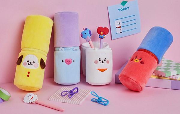 BT21 Baby Study With Me Face Pencil Case - Oppastore