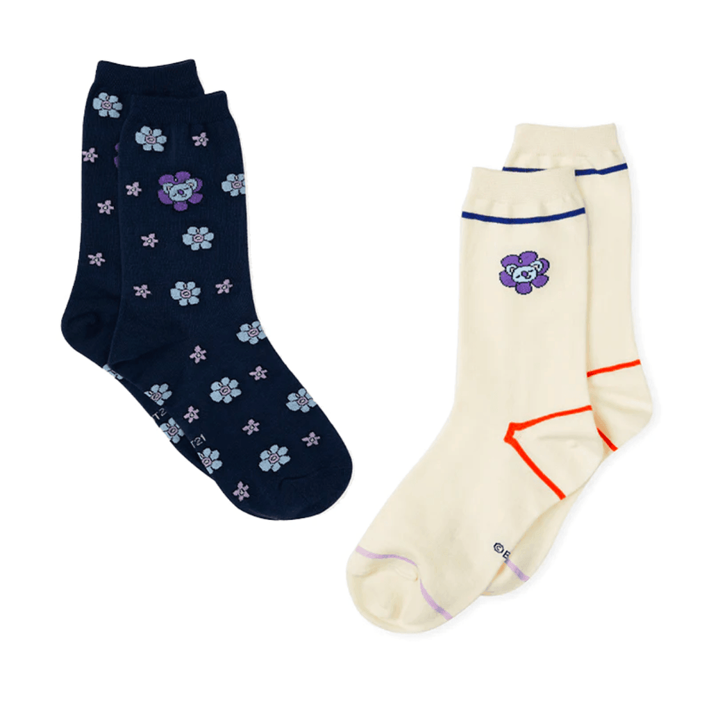 BT21 Flower High Neck Sock Set (Set of 2) - Oppastore