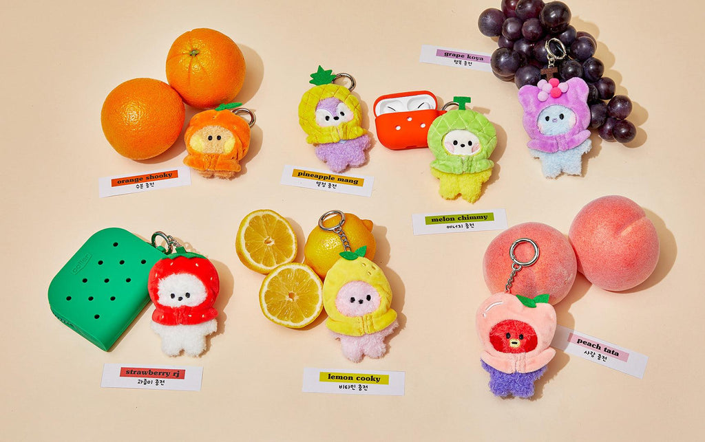 BT21 Fresh Mini Minini Grocery Fruit Doll Keyring - Oppa Store