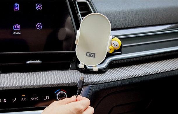 BT21 Minini Car Smartphone Fast Charging Cradle - Oppa Store