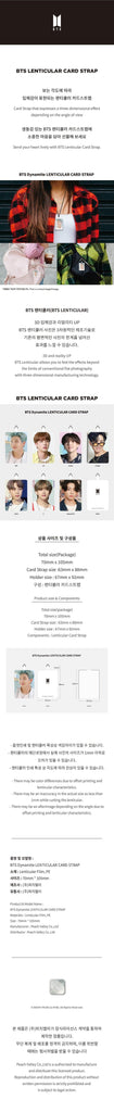 BTS - 3D Lenticular Card Straps (Dynamite & Butter) - Oppa Store