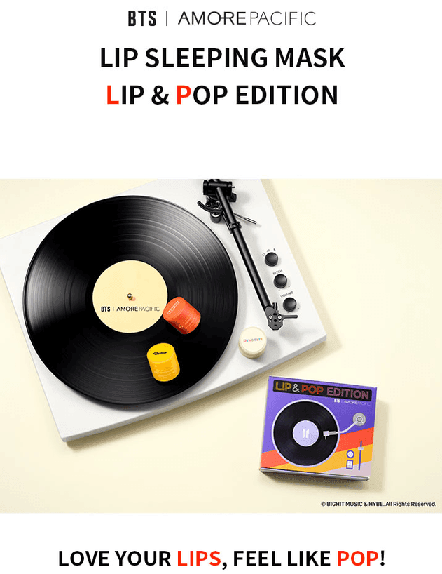 BTS + Amore Pacific Lip Sleeping Mask - Lip & Pop Edition - Oppastore