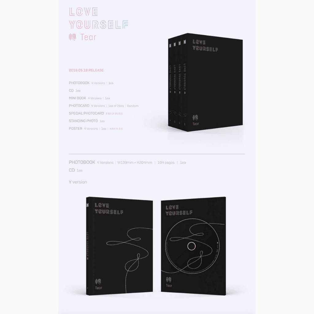 BTS Love Yourself: Tear Album - Oppa Store