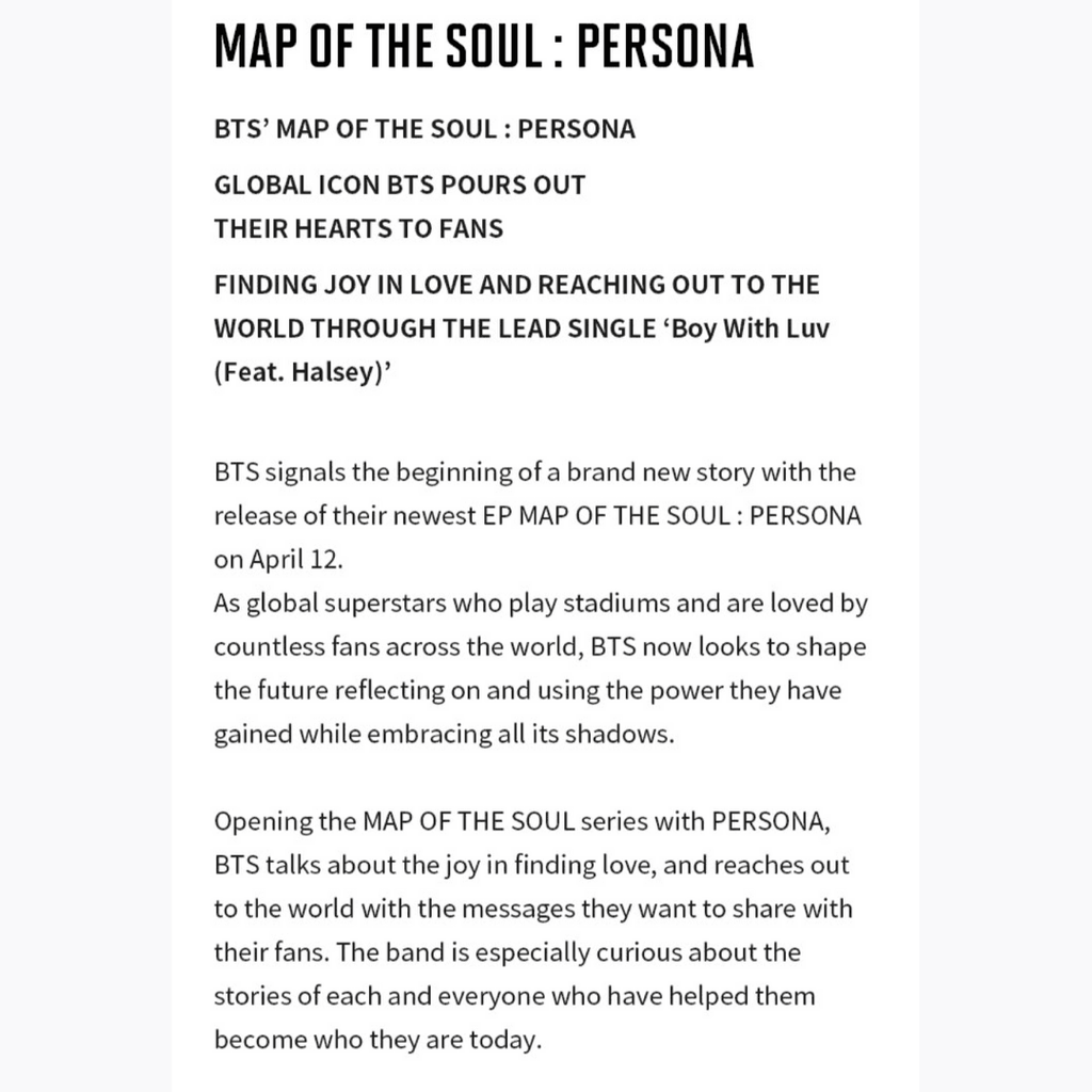 BTS Map of the Soul: Persona Album - Oppastore