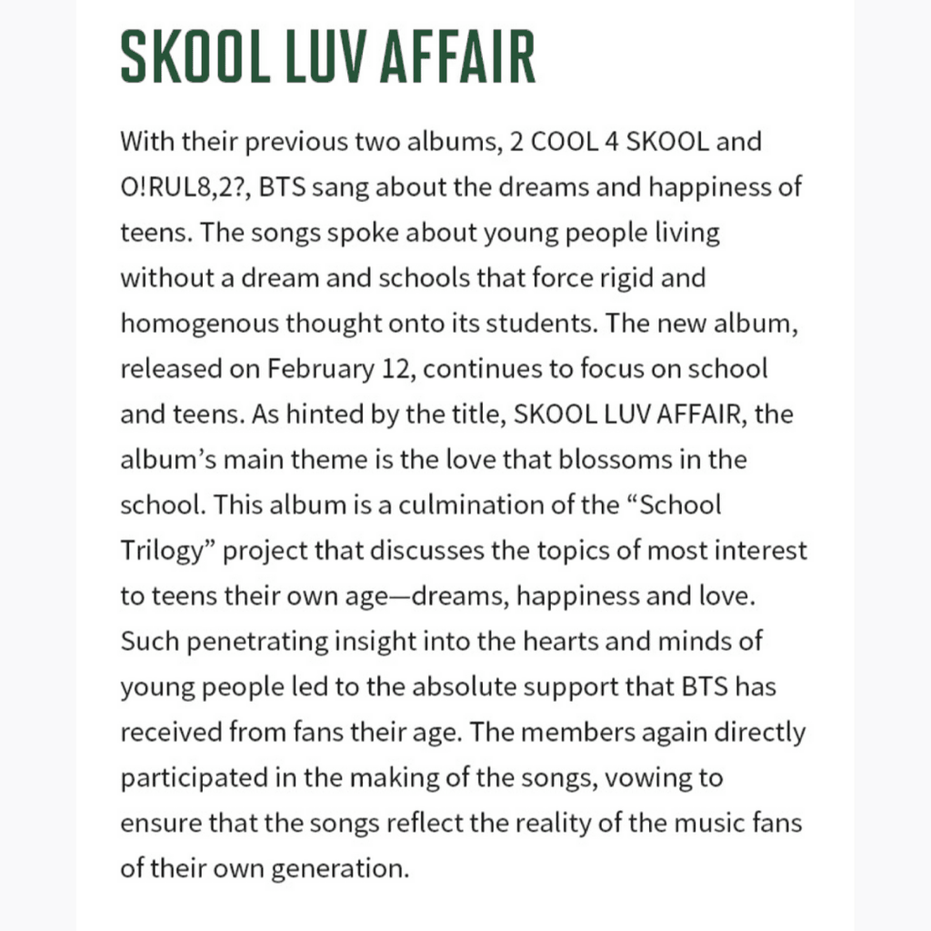 BTS Skool Luv Affair Album (with Special Addition) - Oppa Store