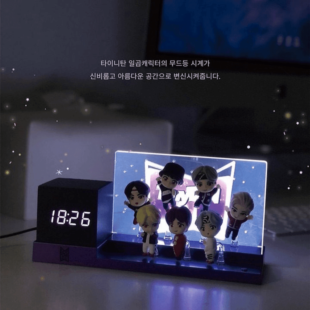 BTS Tiny Tan Diorama Mood Light LED Clock - Oppastore