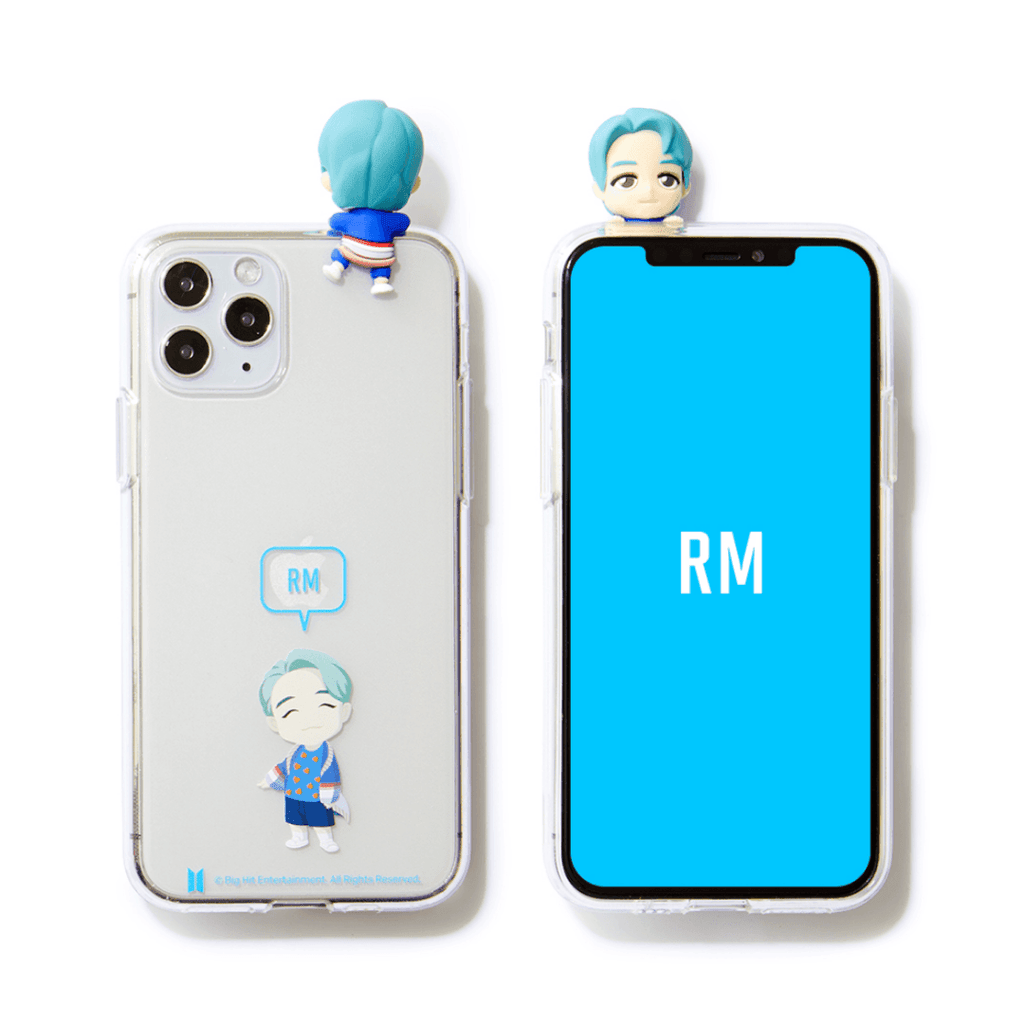 BTS TinyTAN Figure Speech Bubble Clear Jelly Phone Case - Oppastore