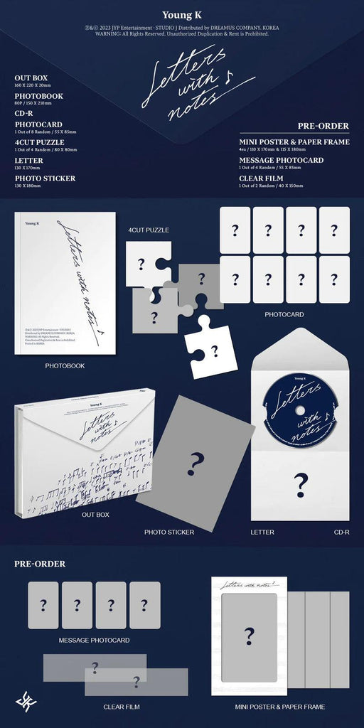 Day6 Young K - Letters With Notes - Oppastore