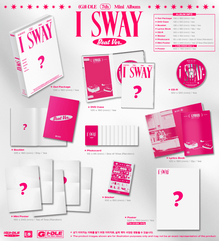 (G)I-DLE - [I SWAY] - 7th Mini Album - Oppa Store