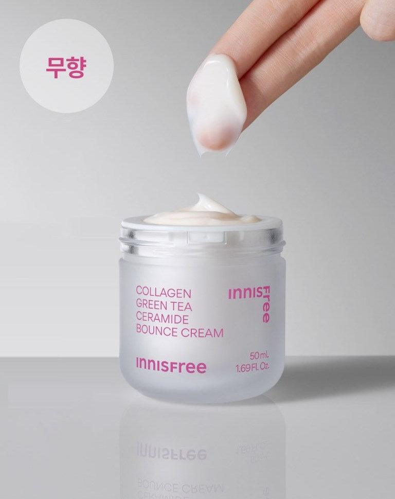 [Innisfree] Collagen Green Tea Ceramide Bounce Cream - 50 ml - Oppa Store