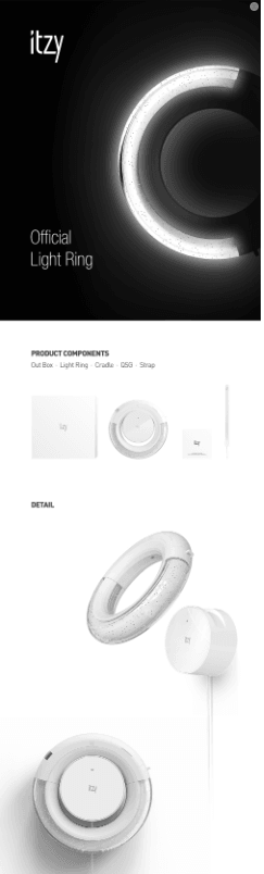 Itzy Official Light Ring with cradle (not Light stick) - Oppa Store