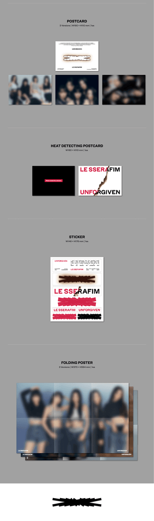 Le Sserafim "Unforgiven" 1st Studio Album - Oppa Store