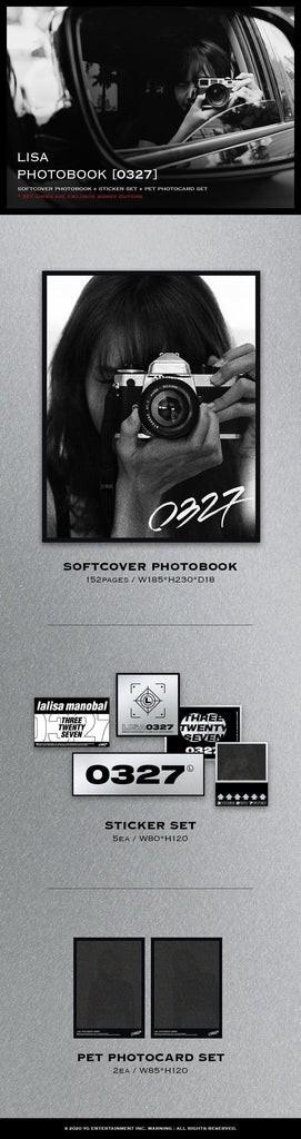 Lisa BLACKPINK - 0327 Photobook (Vol 2, Vol 3, Limited Edition & Vol 4) - Oppa Store