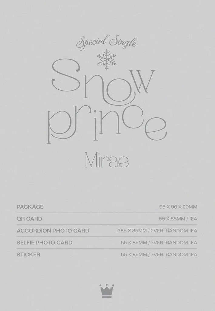 Mirae - Snow Prince Special Single Album (PLVE) - Oppastore