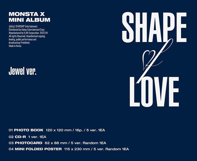 MONSTA X - 11Th Mini Album Shape Of Love (Jewel Ver.) - Oppastore
