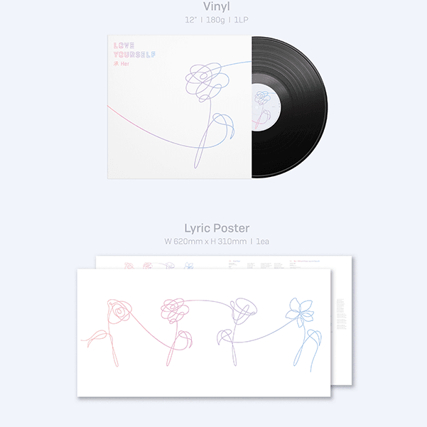 [Restock] BTS LOVE YOURSELF 承 'Her' (LP) Vinyl Album - Oppa Store