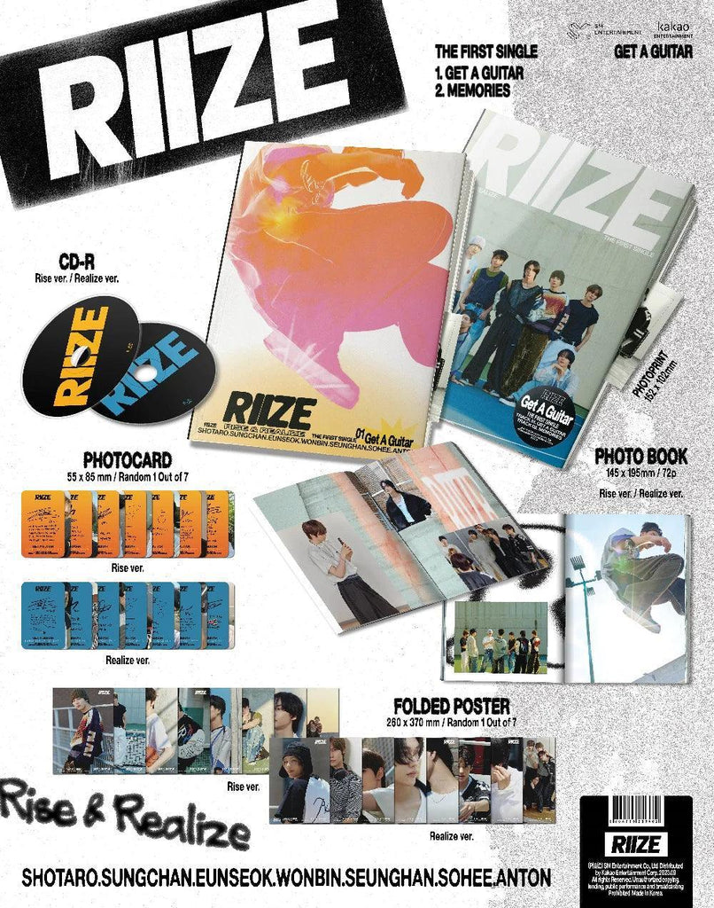 Riize - Get A Guitar 1St Single Album - Oppastore