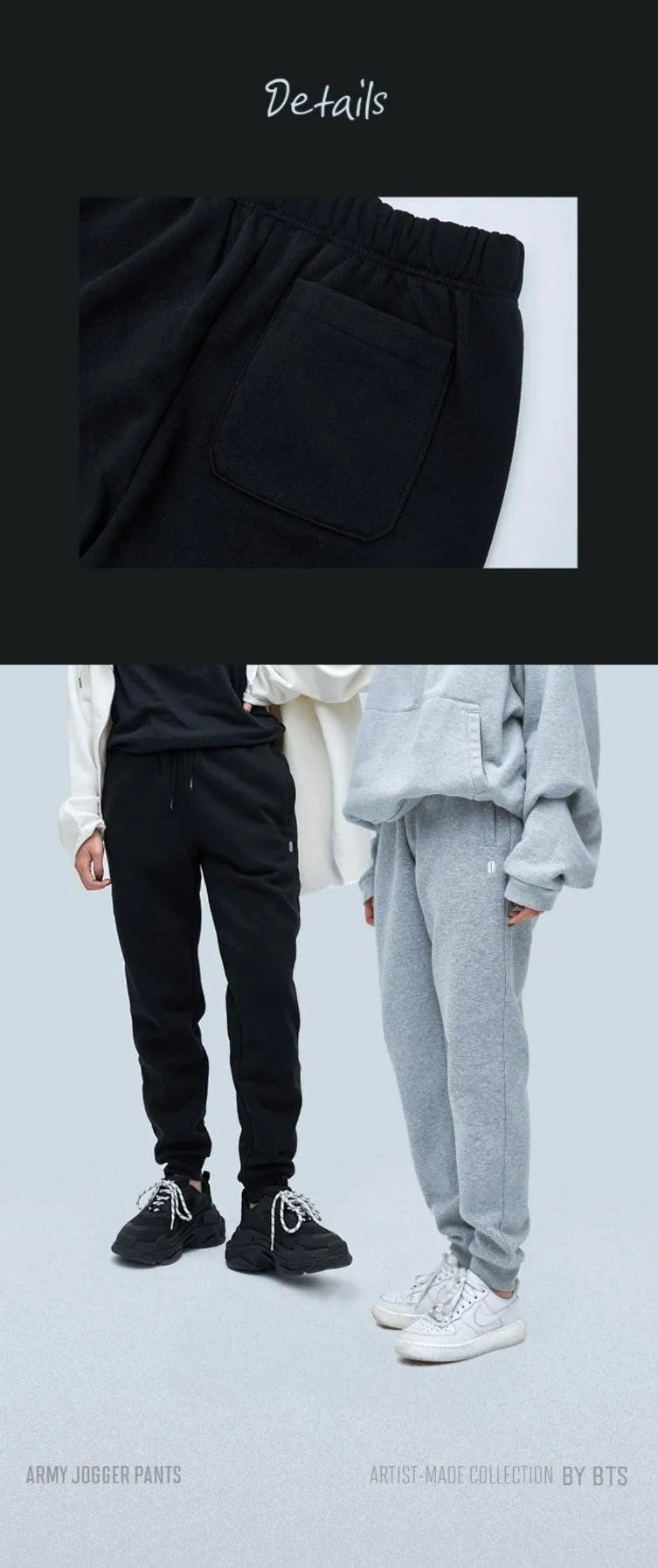 RM BTS ARTIST COLLECTION BLACK JOGGERS, deals Sz M