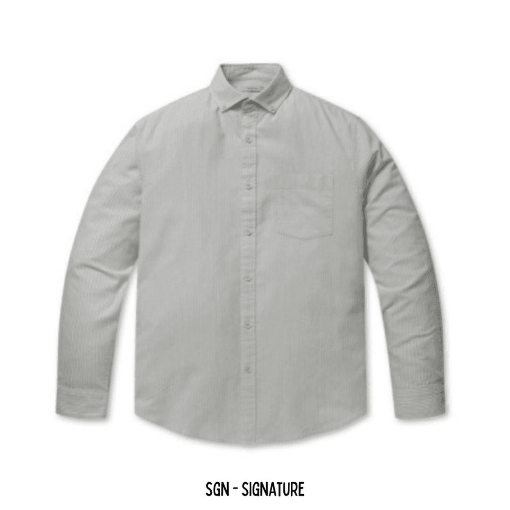 Ryu Jun Yeol X Polham Cotton Oxford Button Down Long Sleeved Shirt - Oppastore