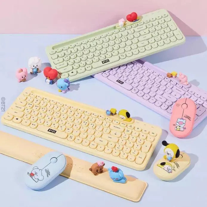 BT21 ワイヤレスキーボード Amazon.com: BT21 Little Buddy Multi Pairing Wireless Retro