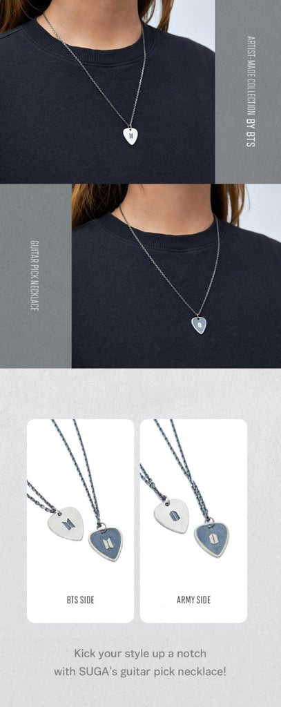 Suga Black Note & Guitar Pick Necklace [BTS Artist-Made Collection] - Oppa Store