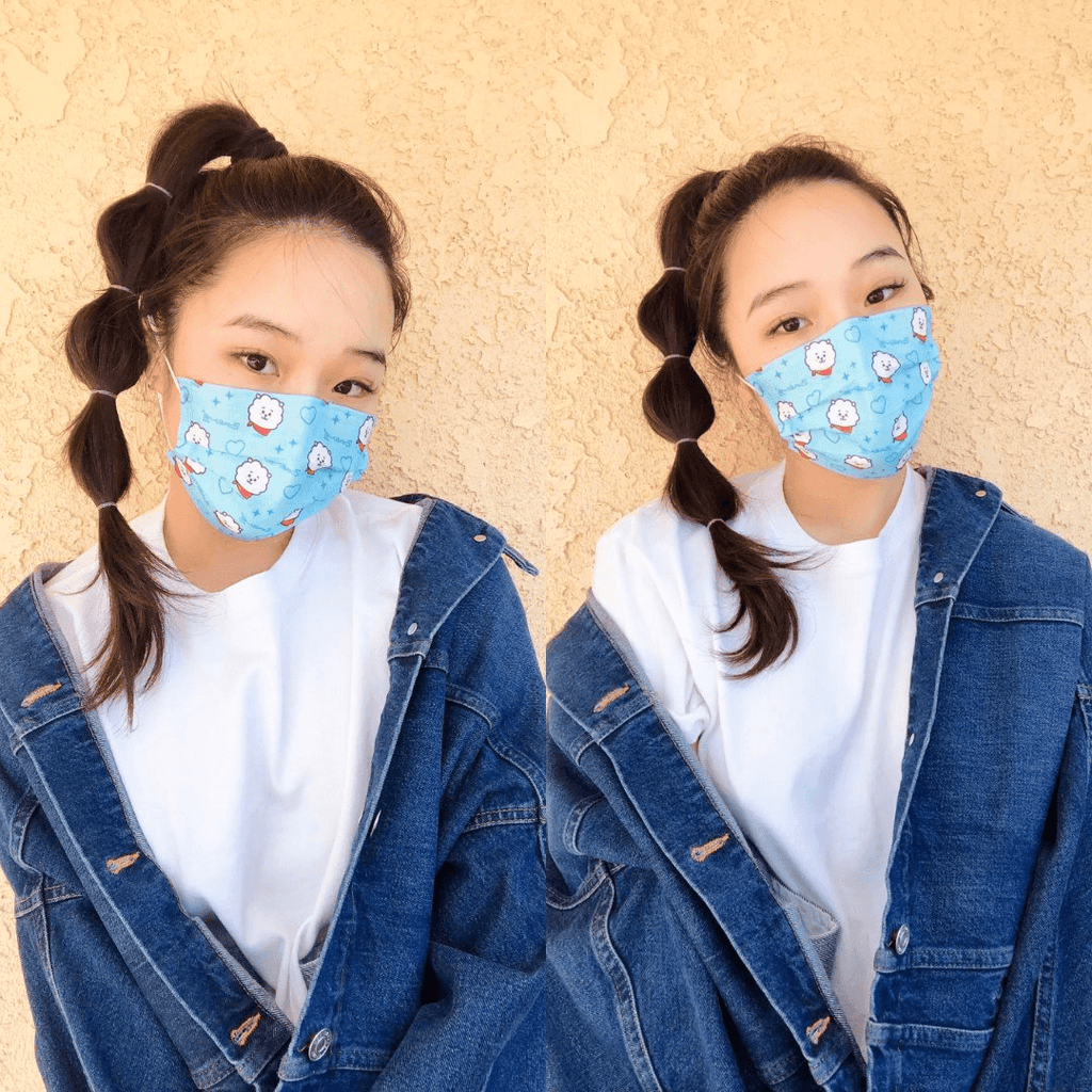 The Creme Shop BT21 3-Ply Disposable Protective Face Masks (Set of 14) + 2 Reusable Pouches - Oppastore