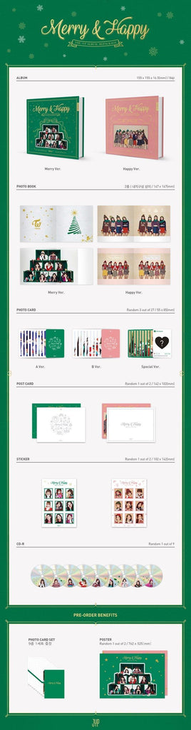 TWICE - [Merry & Happy] 1st Album Repackage - Oppa Store