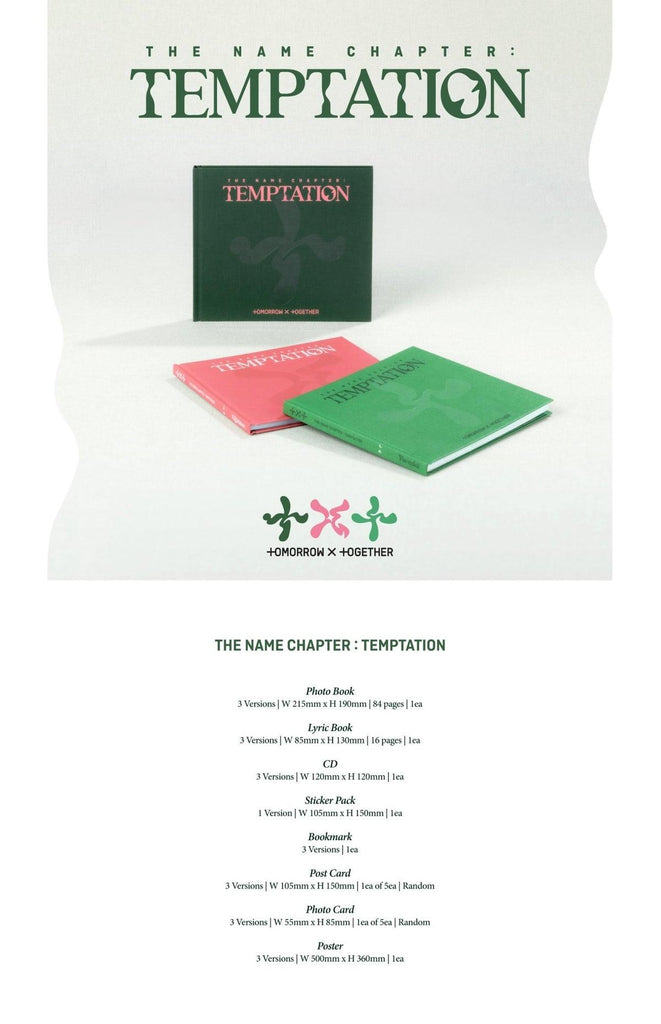 TXT - The Name Chapter Temptation - 5th Mini Album (With Lullaby ver) - Oppa Store