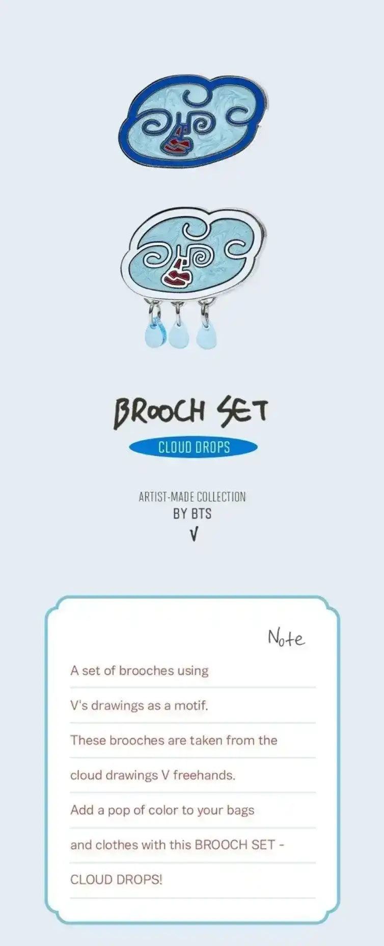 ピンズ・ピンバッジ・缶バッジ BTS V brooch set V] Brooch Set [BTS Artist-Made Collection] – Oppa Store