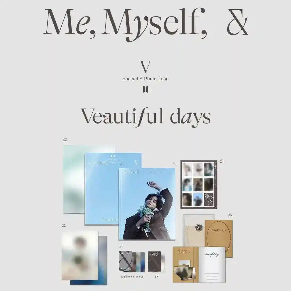 BTS 写真集 Me Myself. V'TYPE1 9冊セット V - BTS Special 8 Photo-Folio Me, Myself, and V 'Veautiful Days