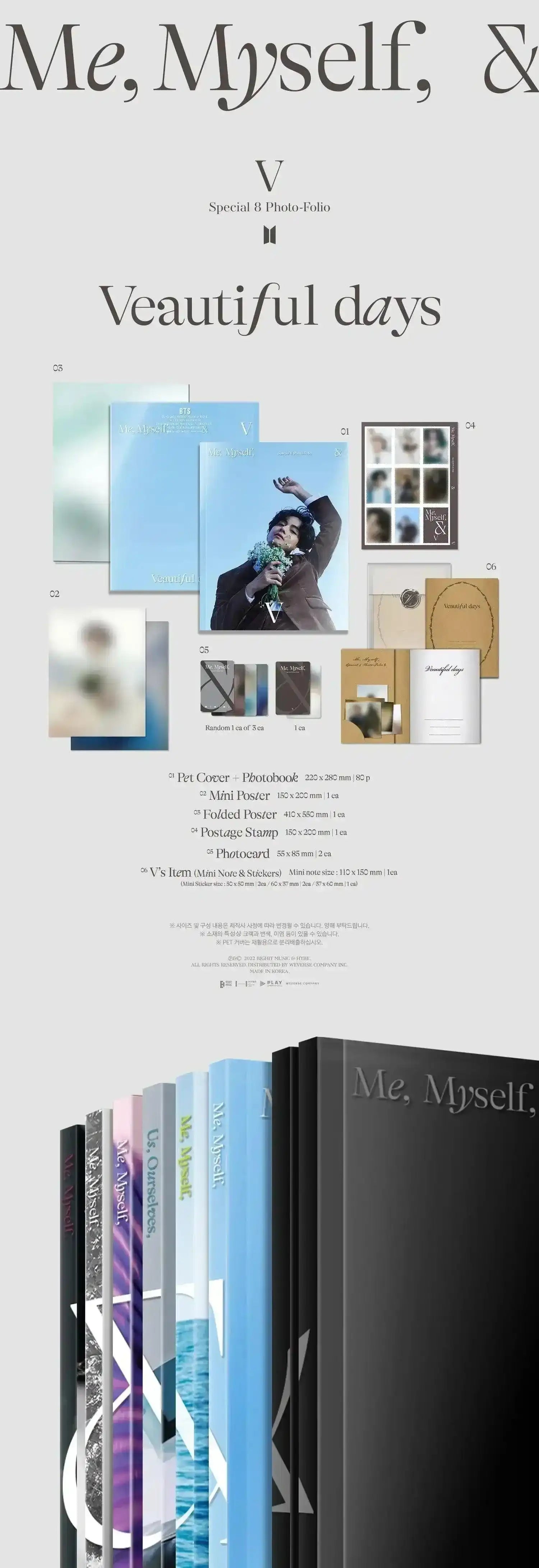 V - BTS Special 8 Photo-Folio Me, Myself, and V 'Veautiful Days V - BTS Special 8 Photo-Folio Me, Myself, and V 'Veautiful Days