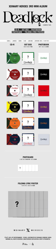 Xdinary Heroes - Deadlock 3rd Mini Album Compact Ver. - Oppastore