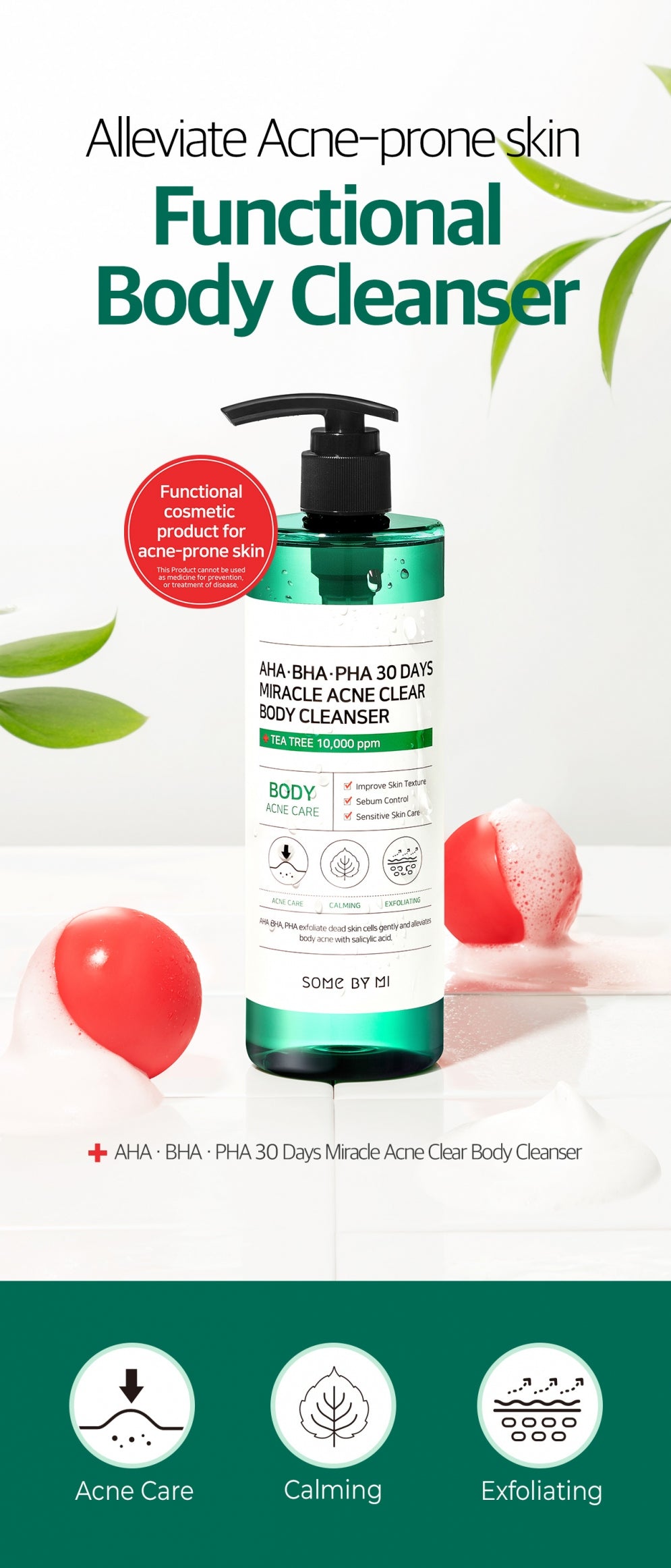 SOME BY MI - AHA,BHA,PHA 30 DAYS MIRACLE ACNE BODY CLEANSER 400g